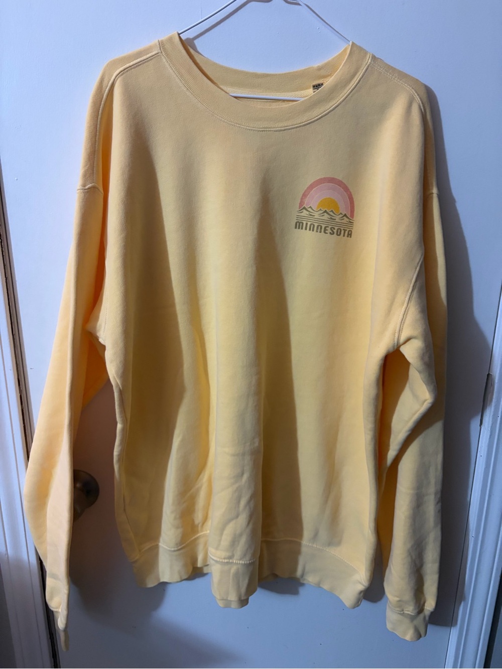 NWOT Women’s Blue 84 Large Minnesota Pastel Yellow Crewneck Tote16